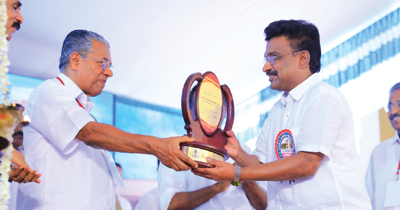 Recognition from Kerala’s Chief Minister, Pinarayi Vijayan
