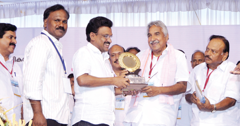 Honour from the Former Chief Minister of Kerala, Oommen Chandy